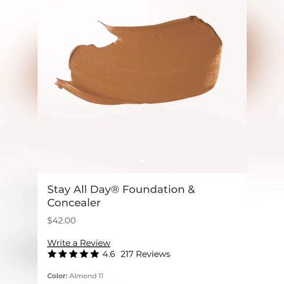 NIB🔥$42 Stila Almond 11 2in1 "Stay All Day" 12 Hour🤩Foundation & Concealer - Picture 3 of 11